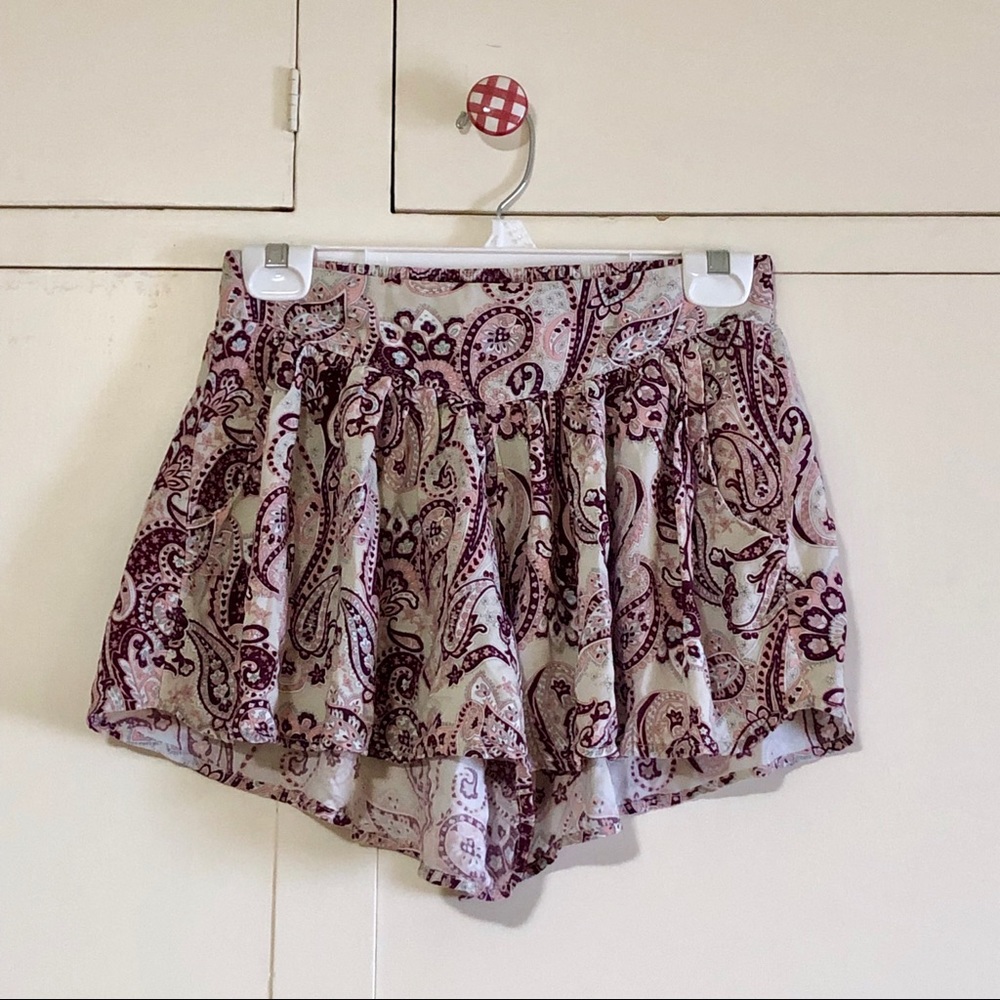 Vintage Purple/Grey Bohemian Style Flowy Shorts